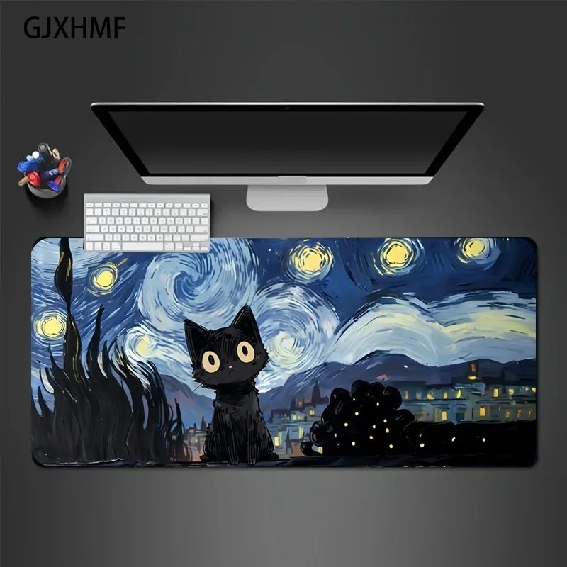 Gaming Accessories For Your Desk - Anime Yıldızlı Gece Kedi Oyun Mouse