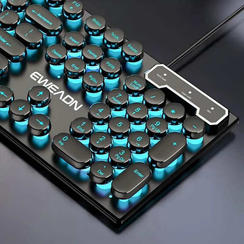 Gaming Accessories For Laptop - Retro Punk Mekanik Hissiyatlı Klavye Mouse