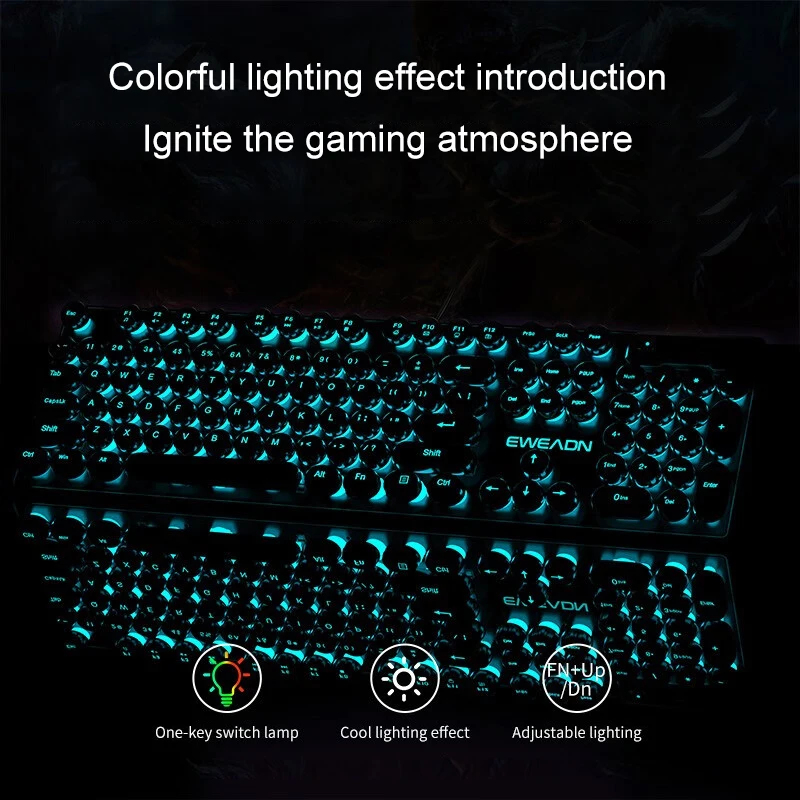 Retro Punk Mekanik Hissiyatlı  - Gaming Accessories For Laptop incelemesi ve fiyatı